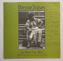 1975 Bessie Jones - So Glad I'm Here 2015 VG Plus AUTOGRAPHED On Front