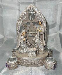 7 Inch Tall Holy Family Candle Holder