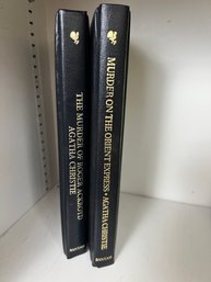 Pair Of Leatherbound Agatha Christie Novels