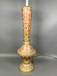 Large 3 Foot Tall Cloisonne Lamp