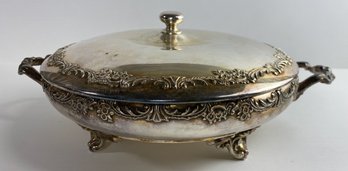Silver Footed Dish With Lid