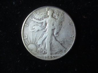 U.S. 1945 Walking Liberty Silver Half Dollar