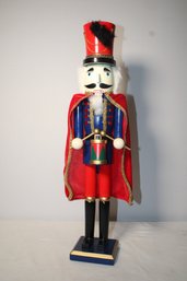 Vintage Wooden 24' Little Drummer Boy Soldier Nutcracker