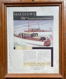 A Vintage Boat Advertising Print
