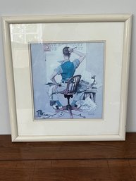 Norman Rockwell 'The Deadline' Fine Art Framed Print With COA