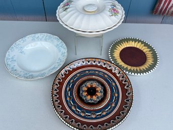 Vintage Plates And Covered Dish