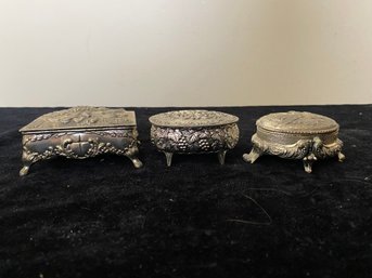 Metal Footed Jewelry Boxes