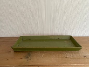 Vintage Green Wooden Tray