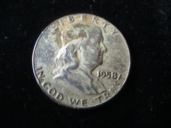 U.S. 1958 Franklin Silver Half Dollar