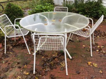 Glass Top Patio Table With Chairs Set Of 4