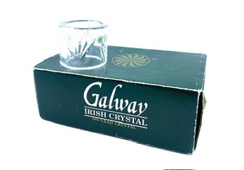 Set Of 6 Galway Crystal Napkin Rings In Original Box