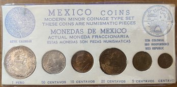 Mexico Coins With 1967 Silver Un Peso