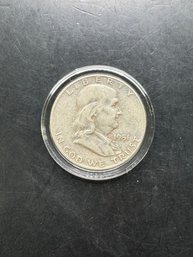 1951-D Benjamin Franklin Silver Half Dollar