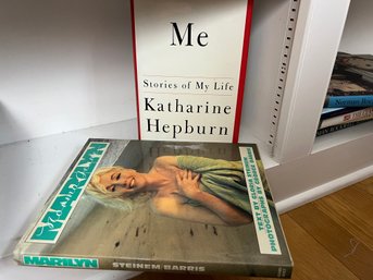 Marilyn Monroe Coffee Table Book & 'Me' By Katharine Hepburn