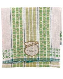GREEN - New Old Stock 1960s Linen Dish Towel -