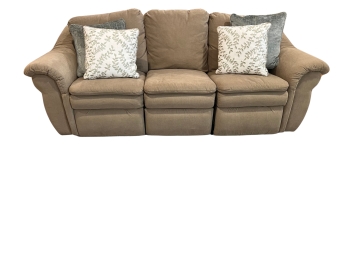 LazyBoy Plush Microfiber Powered Reclining Sofa