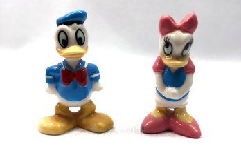 Vintage Donald Duck & Daisy Miniature Bone China Figurines