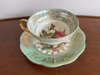 Royal Halsey Luster Glazed Teacup & Saucer
