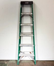 A 6' A-Frame Fiberglass And Aluminum Ladder