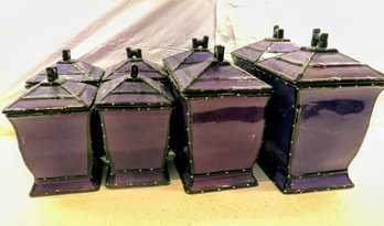 Purple And Black Casa Vero 8 Piece Canister Set