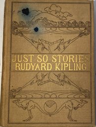 Antique 'just So Stories' Book By Rudyard Kipling