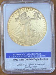 1933 Double Eagle Gold Replica Layered In 24kt Gold