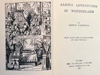 Alice's Adventure In Wonderland By Lewis Carroll 1935 With Illustrations