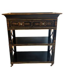 Black And Gold Wooden Serving Table - Holly Hicks