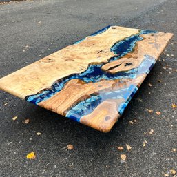 WOW - One-of-a- Kind Epoxy - Poplar - Olive Wood Coffee Table - Fully Custom