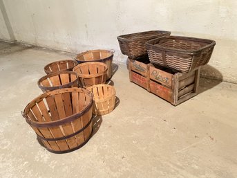 Vintage Lot Of Baskets And More.