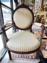 French Balloon Back Arm Chair