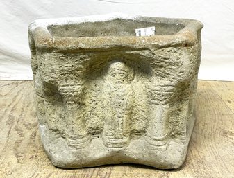 An Abstract Cast Stone Planter