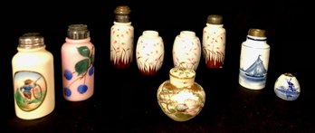 Vintage/antique Salt & Pepper Shakers Including Delph & Cloisonne