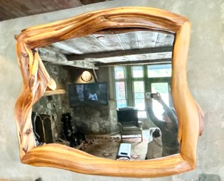 Fabulous Live Edge Wood Framed Mirror