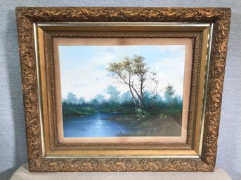 Wonderful Vintage Watercolor Painting 1880-1900 Signed C BRAYLEY - Appears To Be Original Period Frame