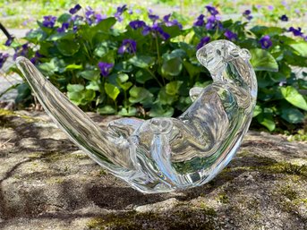 Steuben Glass Otter. The Otter Was A Gift From The Late Philip Tate Brown.