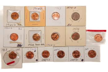 Lot Of Lincoln  Pennies From 1960-2010