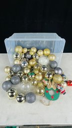 Gold, Silver And Grey Ornament Lot