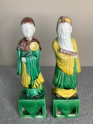 Pair Of Chinese Mudman Figures