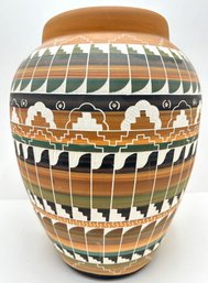 Large Acoma Native American Hand Made Vase, Purchased For $195 In 1991, With Receipt