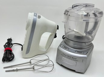 Kitchen Aid Hand Mixer & Cuisinart 4-Cup Food Chopper