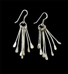 Sterling Silver Tassel Dangle Earrings