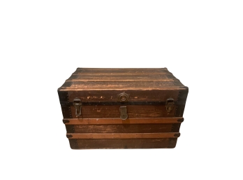 Antique Immigrant Steamer Trunk