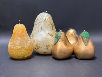 A Nice Collection Of Pear Candles