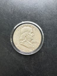 1956 Benjamin Franklin Silver Half Dollar