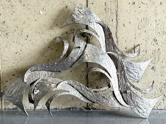 A Large Vintage Art Metal Wall Sculpture - Unsigned