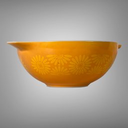 Orange With Yellow Daisies PYREX Eleven Inch Bowl