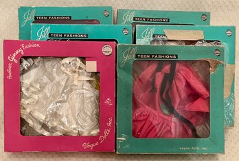 Vintage Dolls Clothes - Vogue Doll Family - Jill & Ginny - 6 Boxes - Assorted - Teen Fashions -
