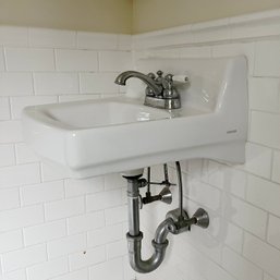 A Kohler Wall Mount Sink With Fixtures - Guest House -1st Floor
