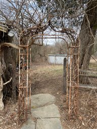 An Stunning Antique Wrought Iron Garden Trellis Arch